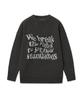 STANDARDERROR 87-Stan191 Art Lettering Oversized Jacquard Knit Charcoal