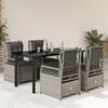 VidaXL Garden Dining Set and Cushions 5 Pcs Light Grey Rattan 3263037