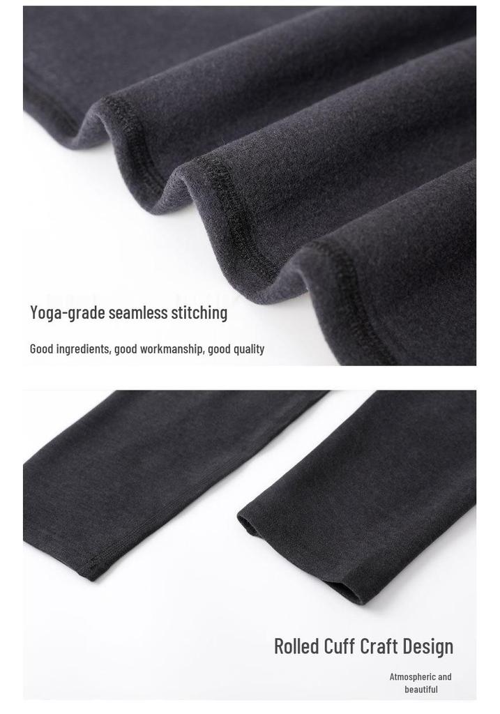 Men's and Women's High Waist Slim Fit Wool Base Layer Pants for Autumn/Winter - Warm Camel Hair Thin Pants