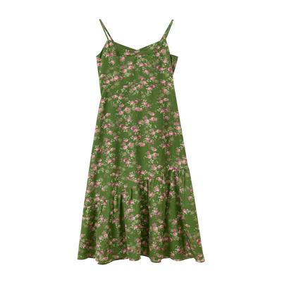 Sancai 2026 Spring Floral A-line Maxi Dress
