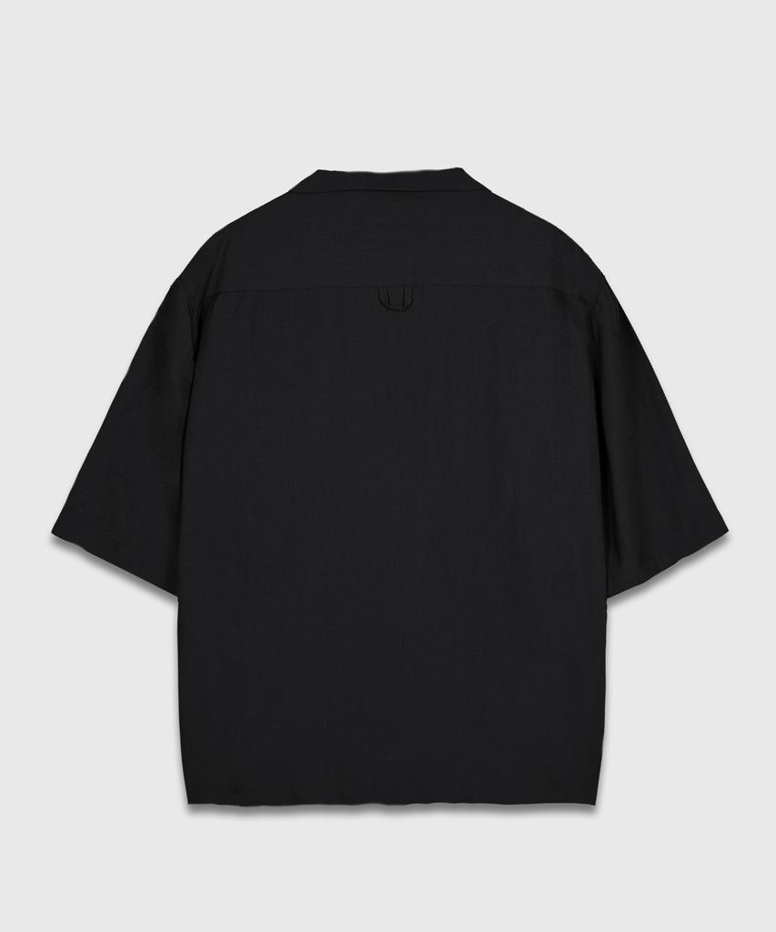 BILLIANT Recycle Open Collar Shirt_Black