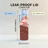 1PC Two Cute Pig Hug Cartoon Print 750ml Color Plastic Sports Water Bottle Leakproof Flip Straw Lid Suitable for Sports Office Home Use