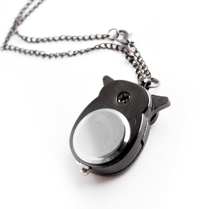 Vintage Men Women Alloy Retro Owl Shape Clock Pendant Long Necklace Chain Watches Birthday Gifts