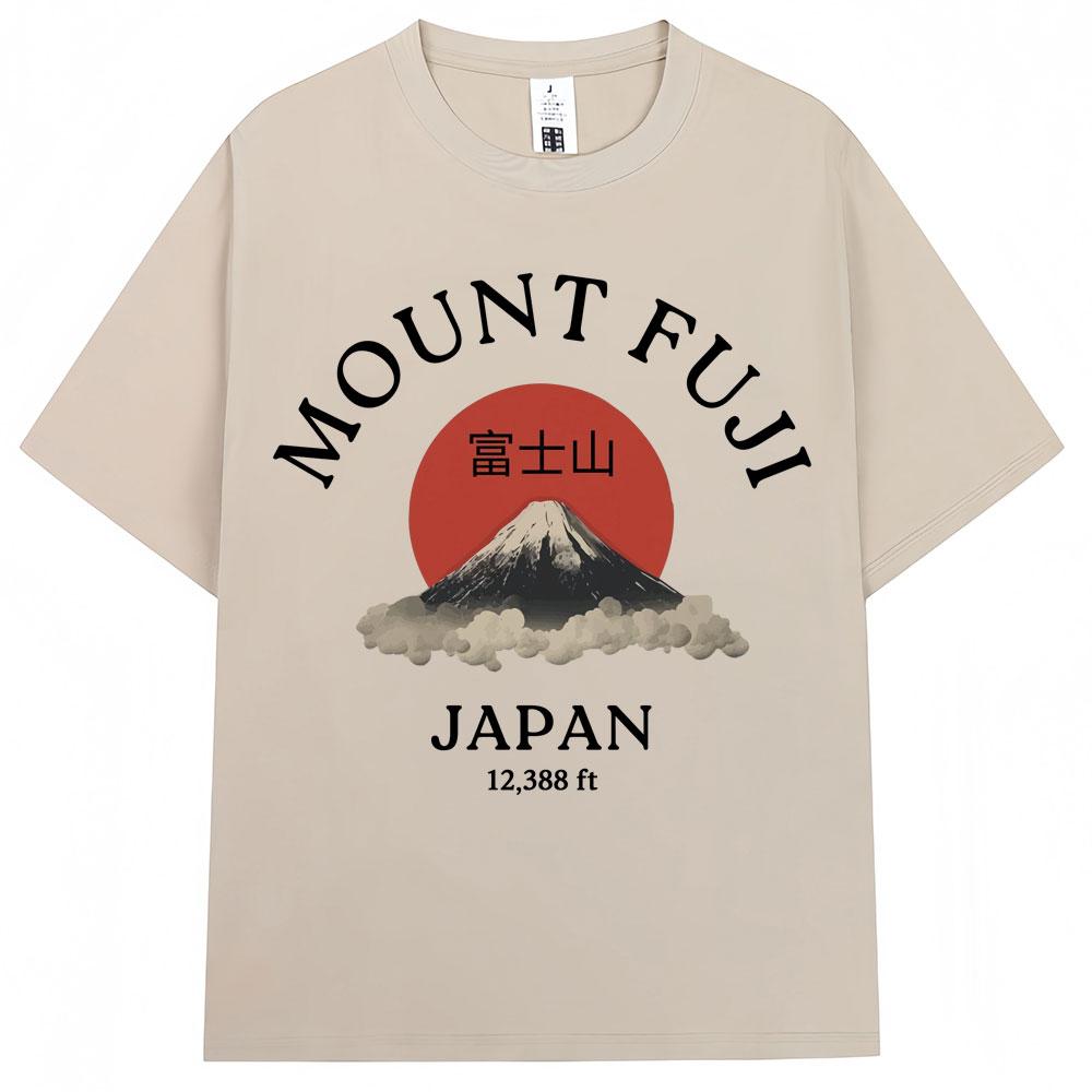 Japoński Styl Fala Hokkaido Vintage Koszulka Mężczyźni Kobiety Harajuku Moda Wysokiej Jakości Koszulki Oversize Bawełniane Letnia Koszulka