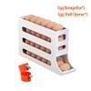 4 Layers Automatic Rolling Egg Holder Refrigerator Egg Storagebox Large Capacity Space Saving Kitchen Refrigerator Egg Dispenser