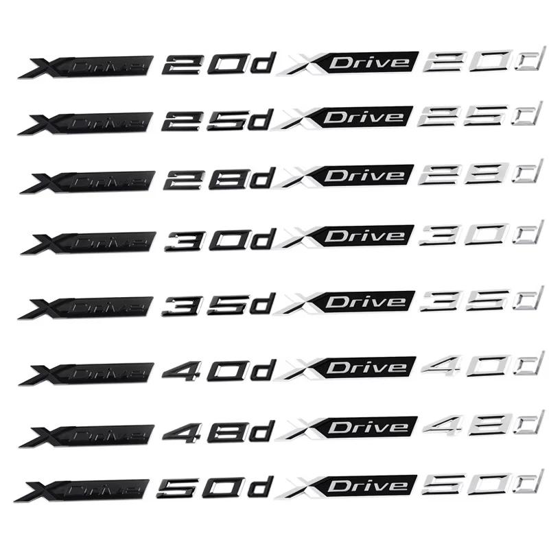 3D Car Fender Trunk Badge Sticker For BMW Xdrive20i 25i 28i 30i 35i 40i 45i 50i 55i 18d 20d 30d 35d 40d 45d 50d Emblem Logo uw2
