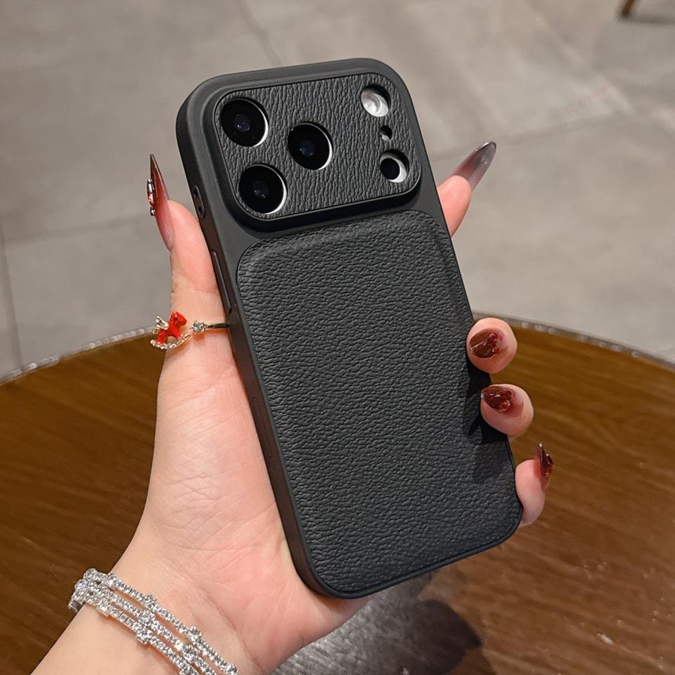 Süßes Leder Handyhülle Für Für Iphone 17 Air 13 14 1 16 17 Pro Max 16Pro 17Pro Offiziell Großes Fenster Stoßfest Schutzhülle