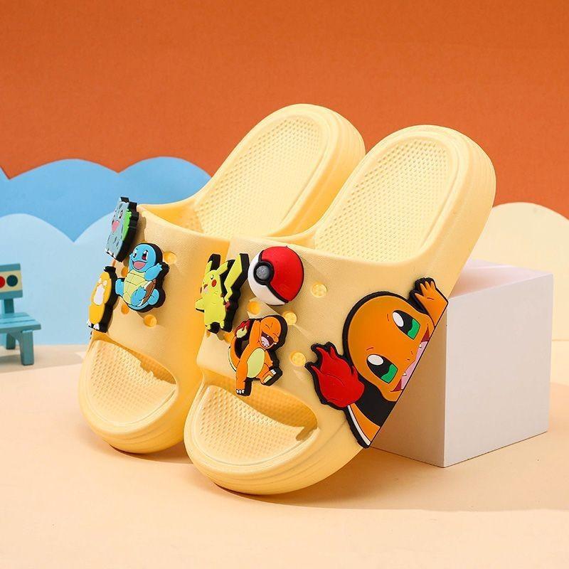 Entzückende Pokémon-Themen-Kinder-Flip-Flops Weiches Eva Indoor Outdoor Rutschfestes Schuhwerk In Verschiedenen Farben
