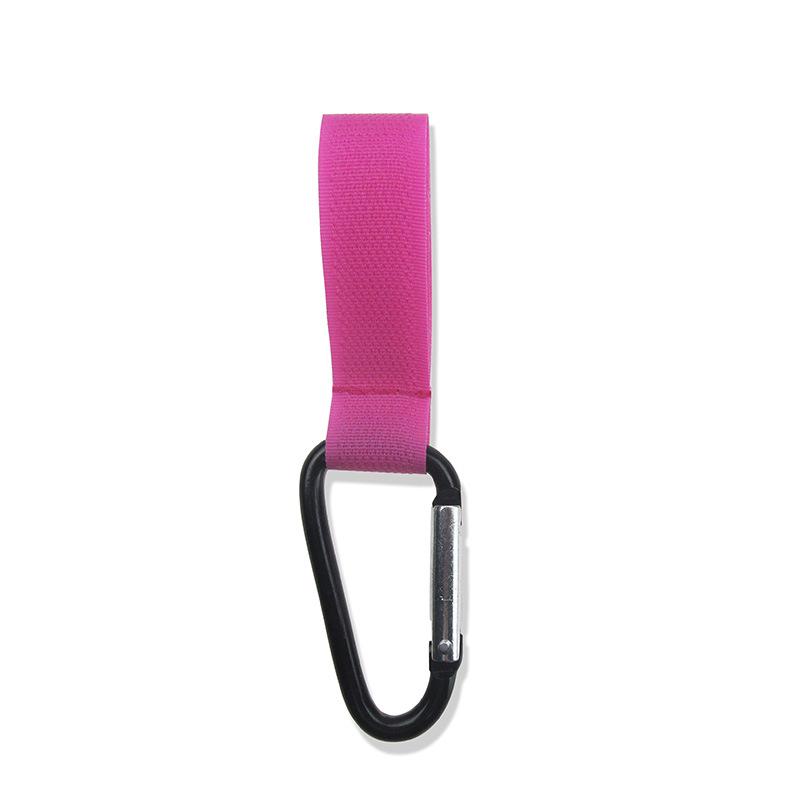 Metal Carabiner Stroller Hook with Nylon Velcro for Mummy Bags