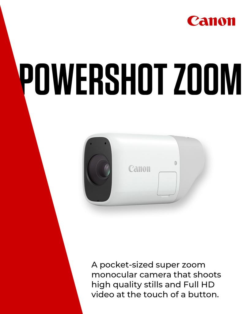 Canon PowerShot ZOOM Compact Digital Camera and PSZOOM Telescope for Taking Photos and Videos