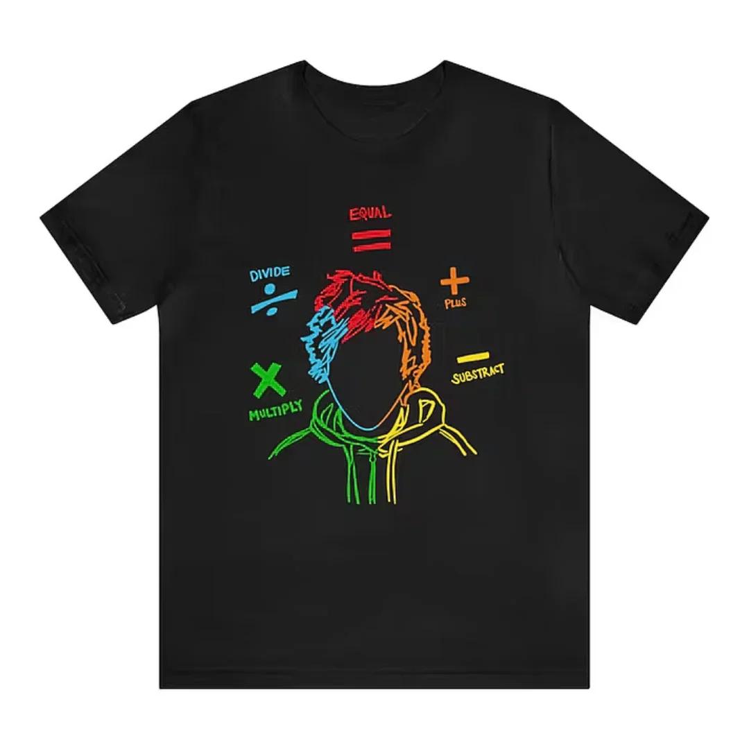 

Эд Ширан Графика с тура 100% Хлопок Рубашка Унисекс Y2k Хип-хоп Графика 2026 Лето Мужская С круглым вырезом Короткий рукав Футболка Подарок фанату L