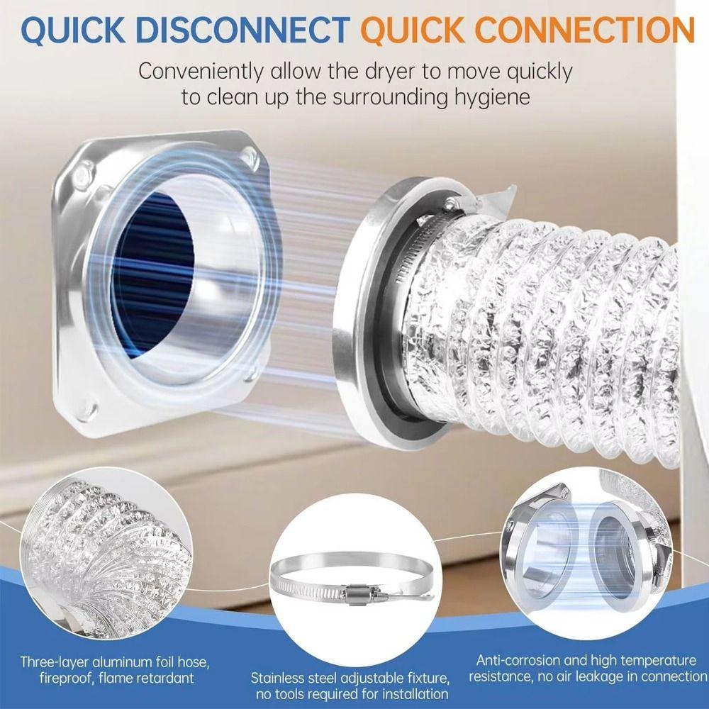 Quick Connection Magnetic Dryer Vents Kit Flexible Magnetic Vent Kit  Ventilation Duct