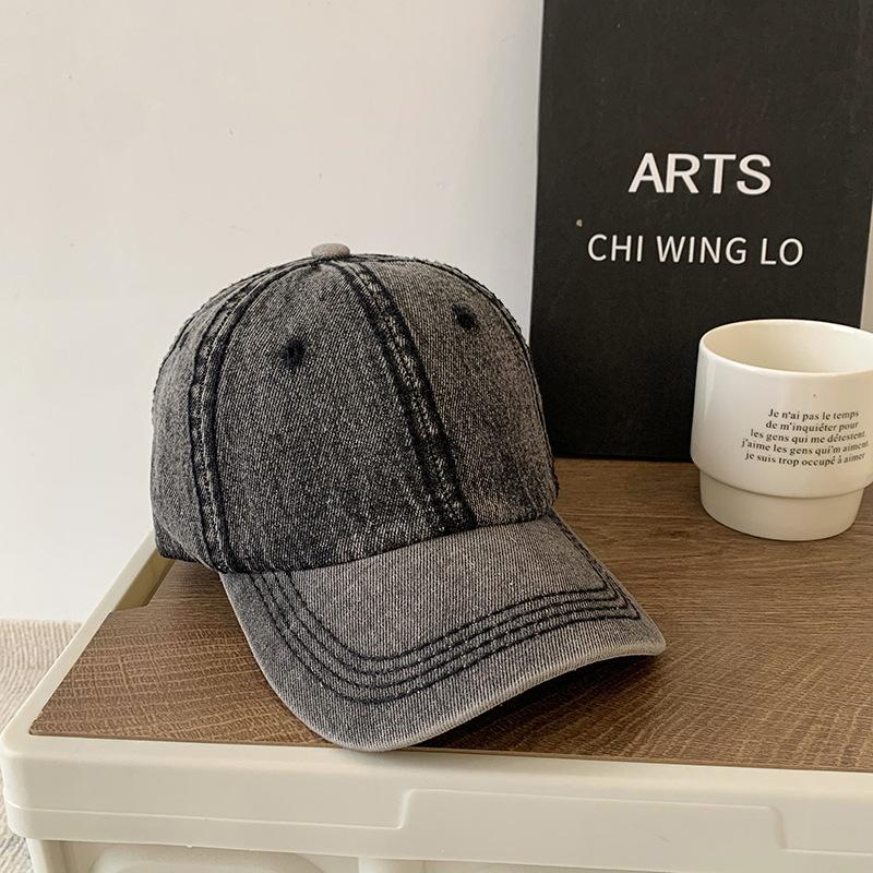 Baseballkappen mit breiter Krempe für Damen Herren Gewaschener Batik-Sonnenhut Koreanische Mode Vintage Schirme Outdoor Verstellbare Hip Hop Freizeitkappe
