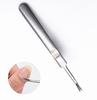 Nagelhautentferner aus Edelstahl, Silber, abgestorbene Haut, Nagelhautschieber, Trimmer, Pediküre, Nagelwerkzeuge, verdickter konkaver Griff, Schiebemesser