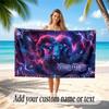 Space Cosmic Theme Soft Beach Towel Personalized Custom Name Text Towel Portable for Beach Pool Travel