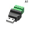 1Pc Usb 2.0 Type A Usb Connector Usb Plug Adapter Connector Jack With Shield Type-A 4-Pin Male/Female Plug Screw Terminal Plug