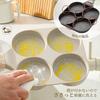 CAROTE Fried Egg Pan with Divider, Gas and Induction Compatible, PFOA/PFOS Free, 4-Hole Round Frying Pan, Multi-Pan, Breakfast Pan, Non-Stick, Easy to