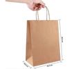 25 gift bags 8 inches x 4.2 inches x 10.6 inches kraft paper bags with handles thick kraft paper bags brown paper bags