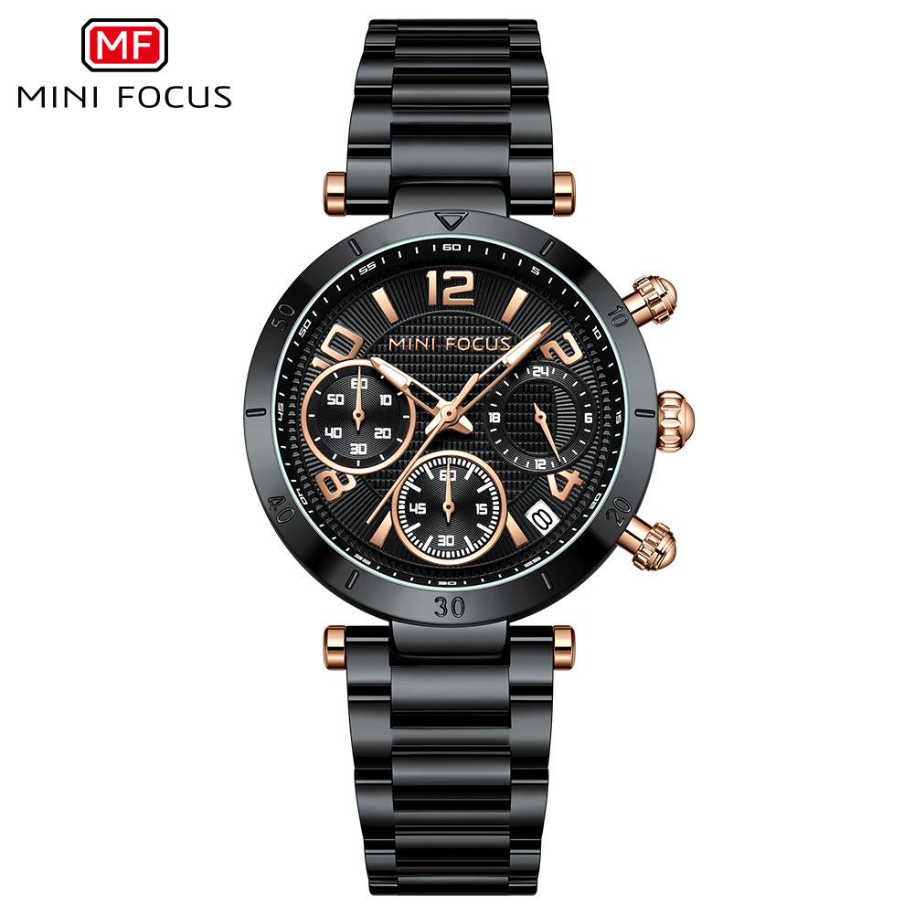 

Dopamine Casual женские часы Многофункциональные кварцевые часы Женские часы со светящимся стальным ремешком