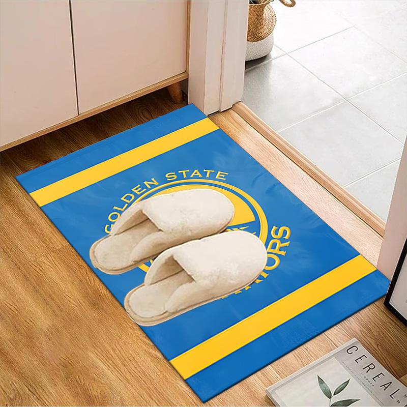 Golden State Warriors Logo Rug Game Carpet, Floor Mat for Bedroom Living Room Entryway Rug, Home Decor Idea Gift for Christmas birthday