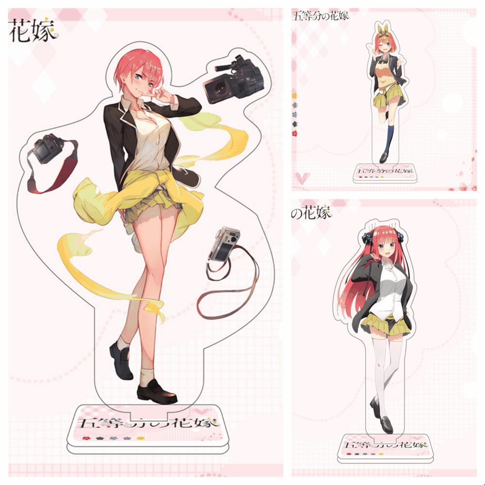 10PCS Charm Anime The Quintessential Quintuplets Nakano Acrylic Stand Model Cosplay Characters Ornament  Accessories Goods Gifts