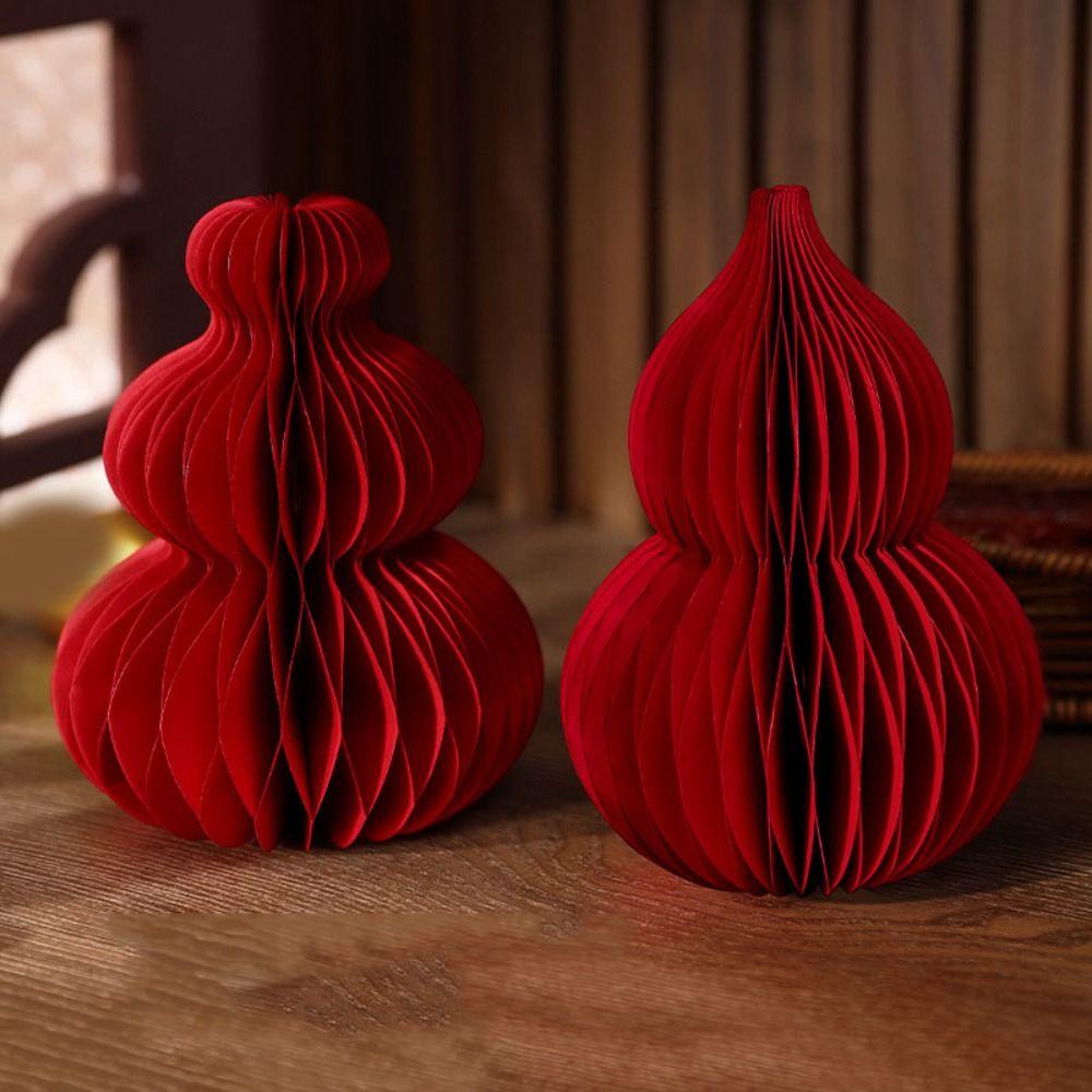 Folding Gourd Shape Housewarming  Ornament DIY Paper Housewarming Decorations  Wedding Decor