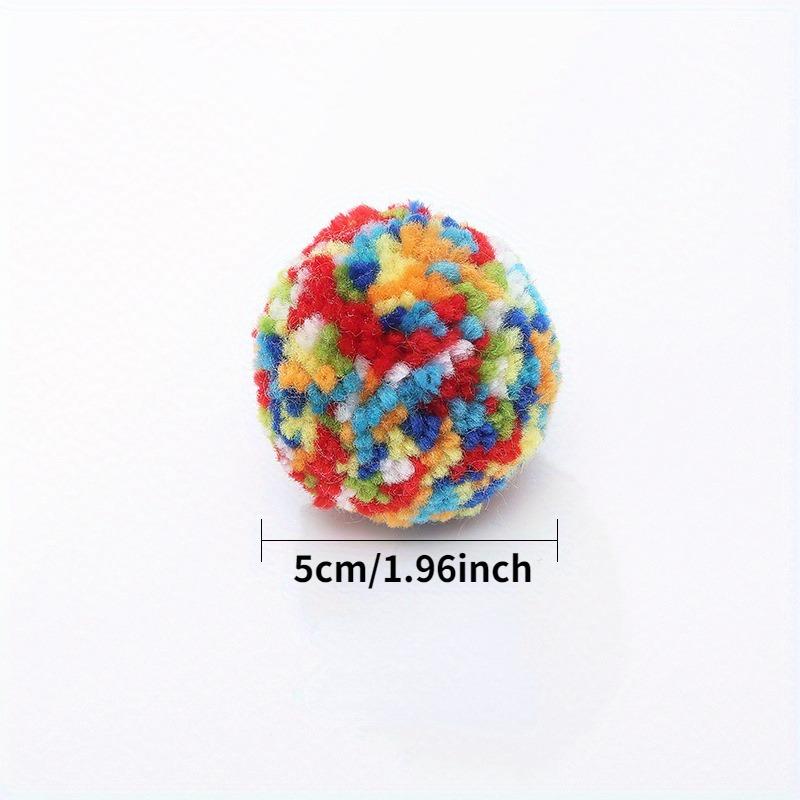 6PCS Colored Wool Ball Diameter about 5cm Pet Supplies Cat Toys Nibble Resistant Rolling Plush Ball Throw and Catch Ball.