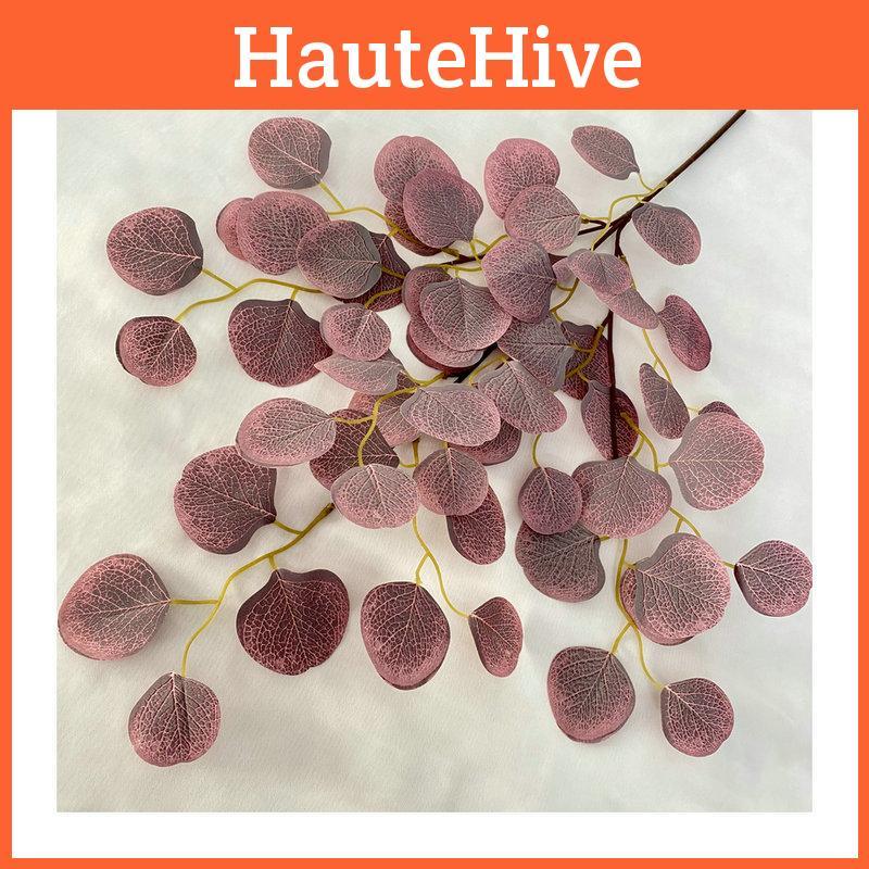 Painted Oil Artificial Leaves Wedding Props Decorate Realistic Foliage