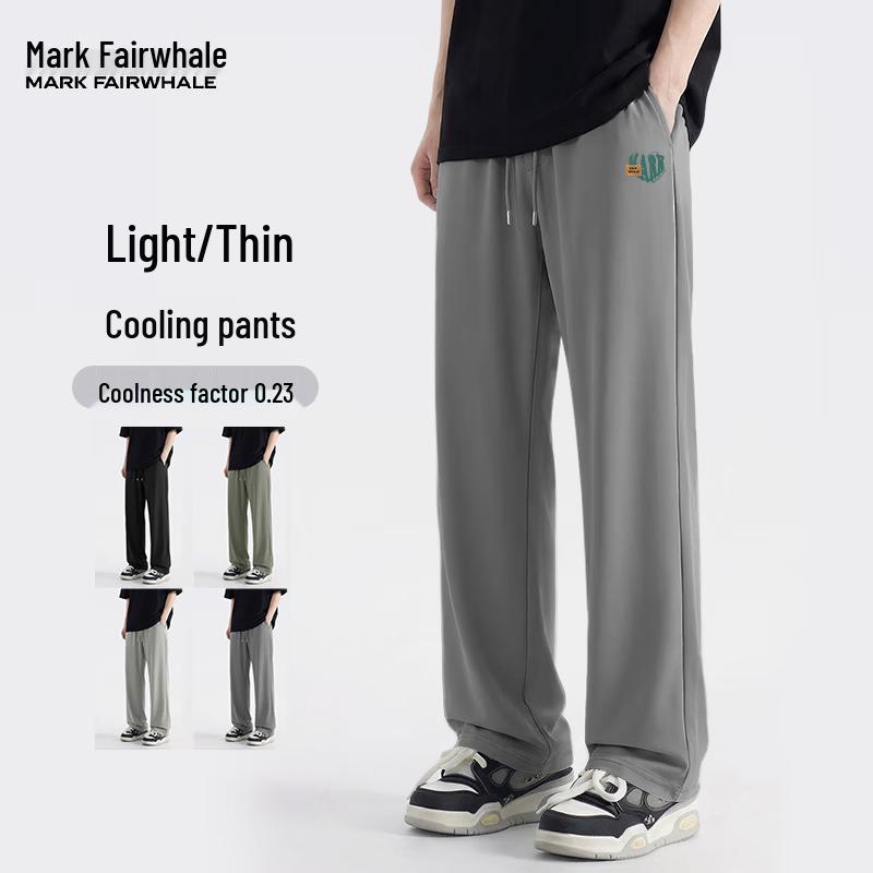 

MARK FAIRWHALE Men s Ice Silk Straight-Leg Casual Pants XL