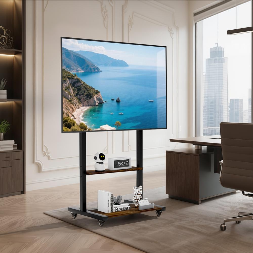 Rolling Floor TV Stand Cart for 40-100 Inch LED LCD TV Mount Bracket