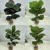 Plant Artificial Realistic Ficus Elastica Leaf Foliage Home Wedding Decor Office