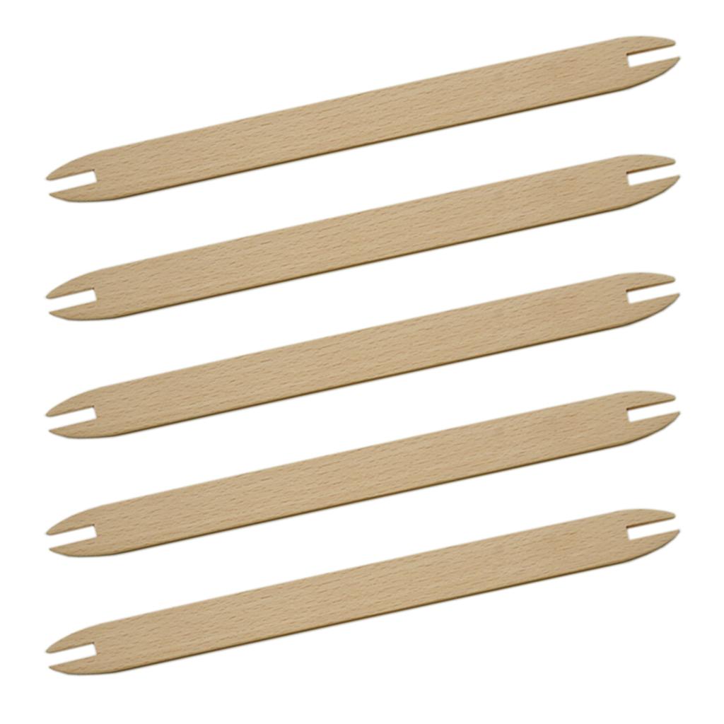 5Pieces Weaving Shuttle Natural Wood Weaving Sticks For Knitting Sweaters Scarf Rugs Wall Hanging Tapestry Crafting