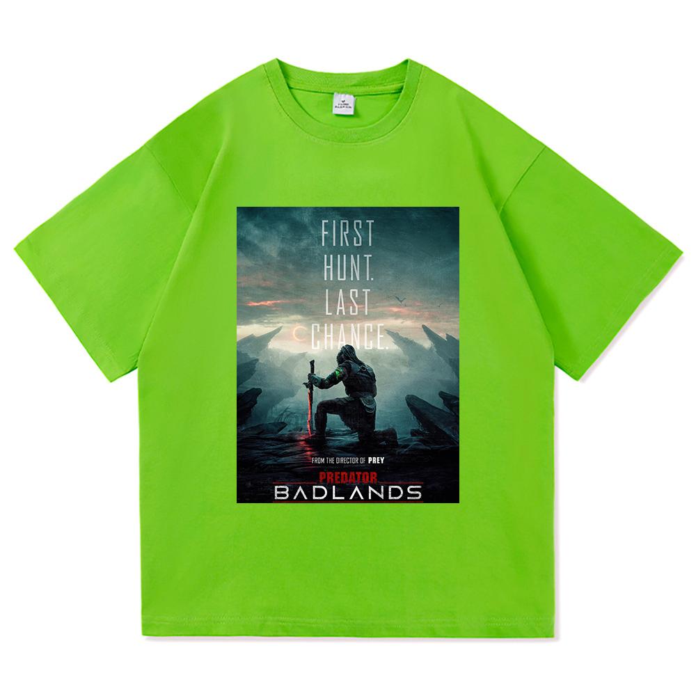 Predator Badlands T Shirt 2025 Fashion Movie Men/women Clothing Vintage Harajuku High Quality Clothes Cotton Tshirts