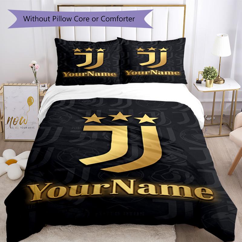 Juventus Customize Your Name Bedding Set Breathable Duvet Cover with Pillowcases Home Decoration Birthday Gift