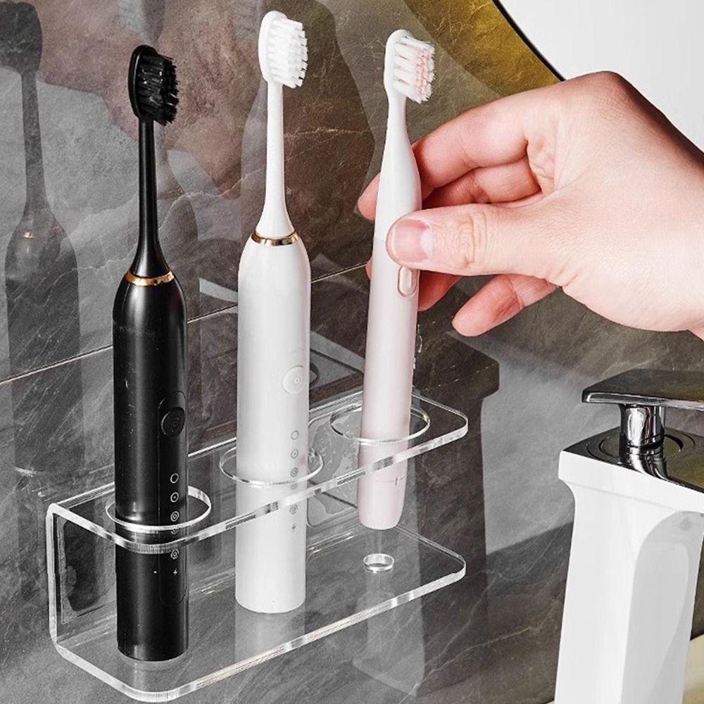 Acrylic Electric Toothbrush Holder 2/3/4 Holes Wall Mounted Toothpaste Storage Rack Toothbrush Stand Bathroom Accessories