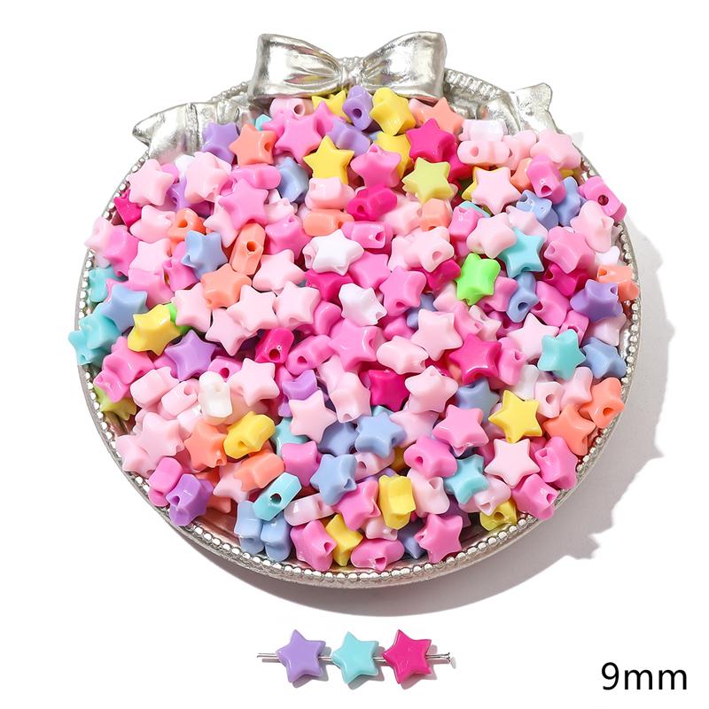 

20-200 шт./пакет Акриловые однотонные бусины DIY Браслет Ожерелье Серьги Ювелирные изделия Аксессуары 9mm 100pcs/bag