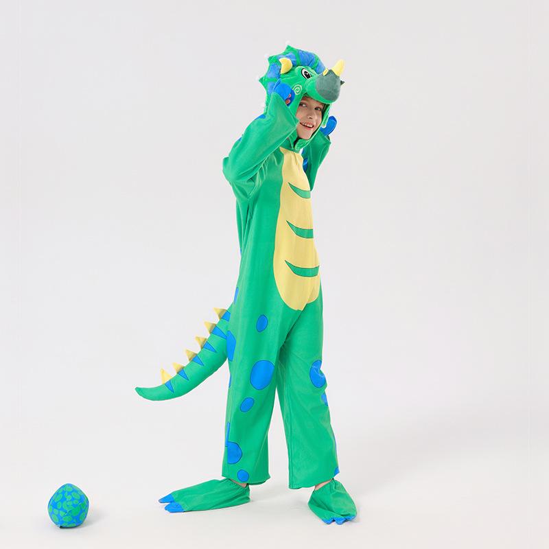 Kids Dinosaur Costume Halloween Cosplay Animal Outfit Stage Role Play Performance Wear Fantasy Parade Costume for Children