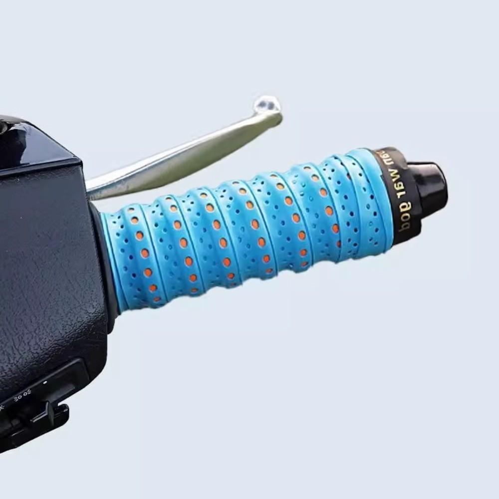 2pcs Breathable Motorcycle Handlebar Tape Durable Non-Slip Road Bike Bar Tape Anti Scratch Motorcycle Protection Straps