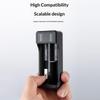 2 Slot Battery USB Charger Smart Charging Li-ion Battery Charger with 0.3m Charging Cable