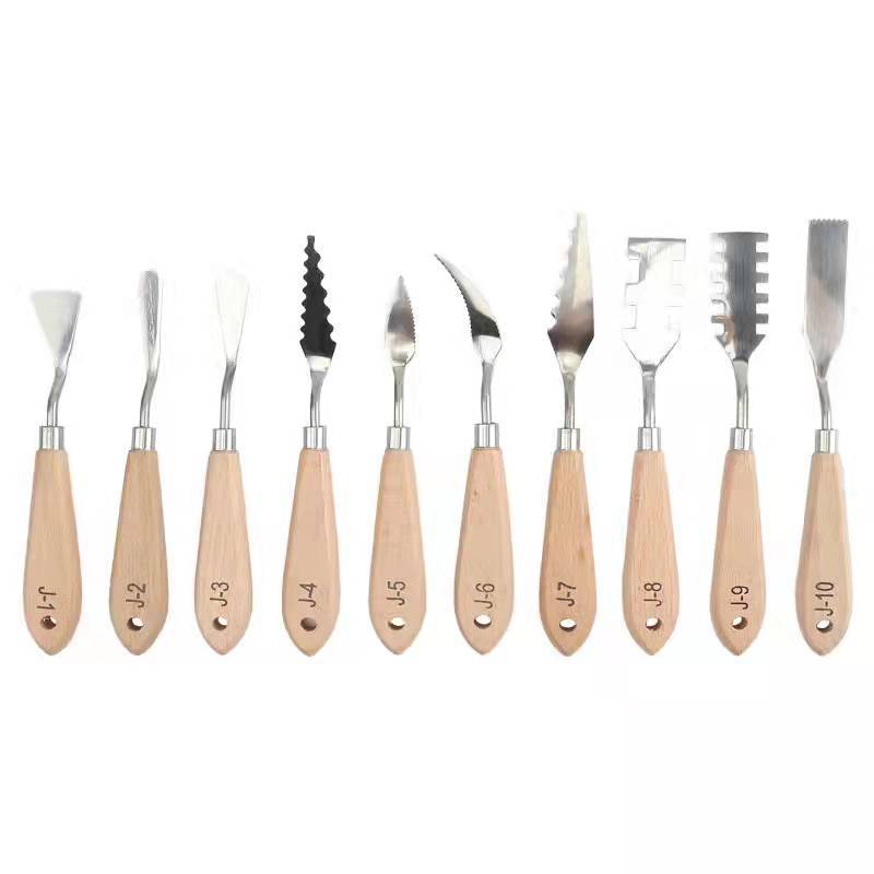 Stainless Steel Oil Painting Scraper Set Artist Palette Knife