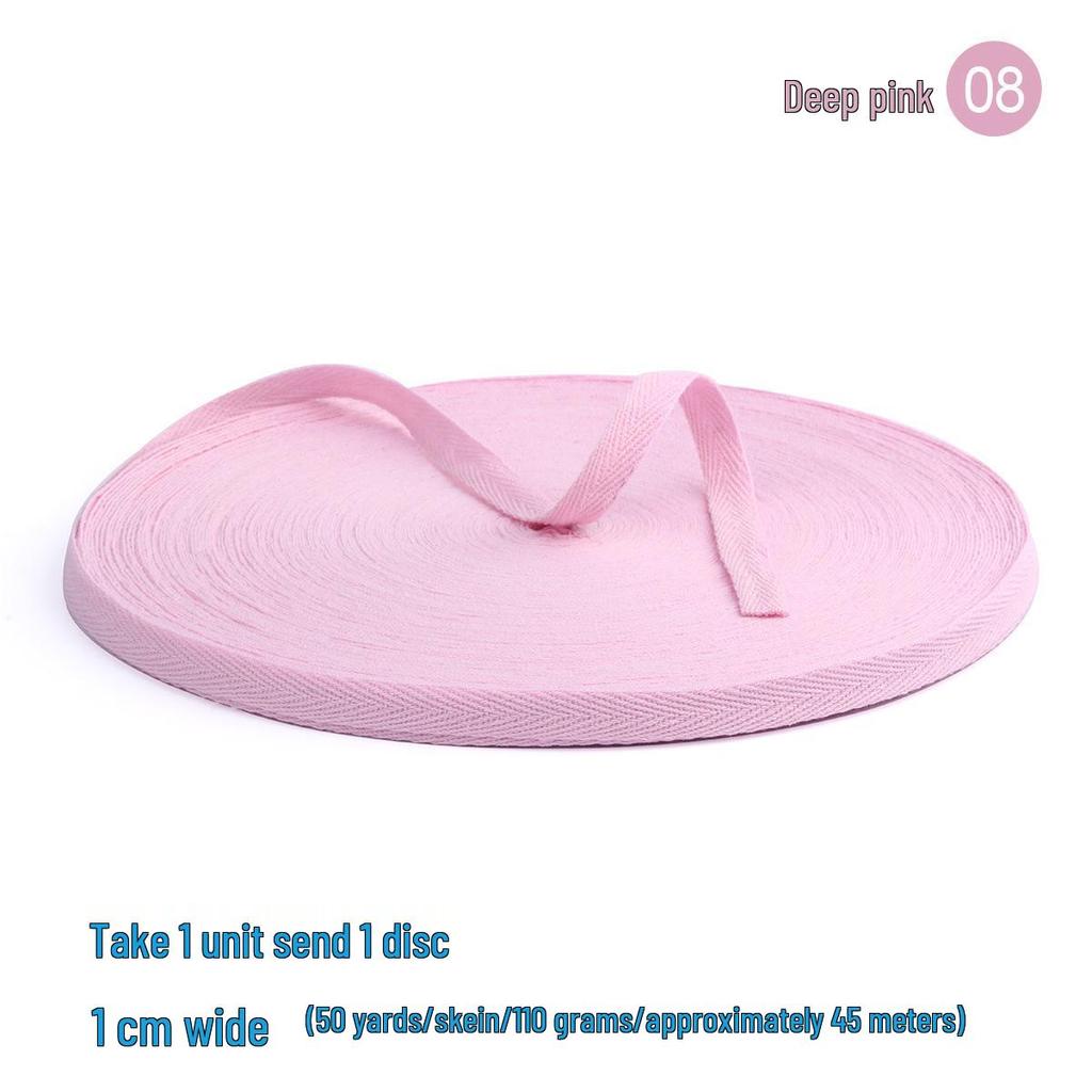 1cm Red-Purple Cotton Herringbone Tape: Festive Piping & Full-Edge Webbing