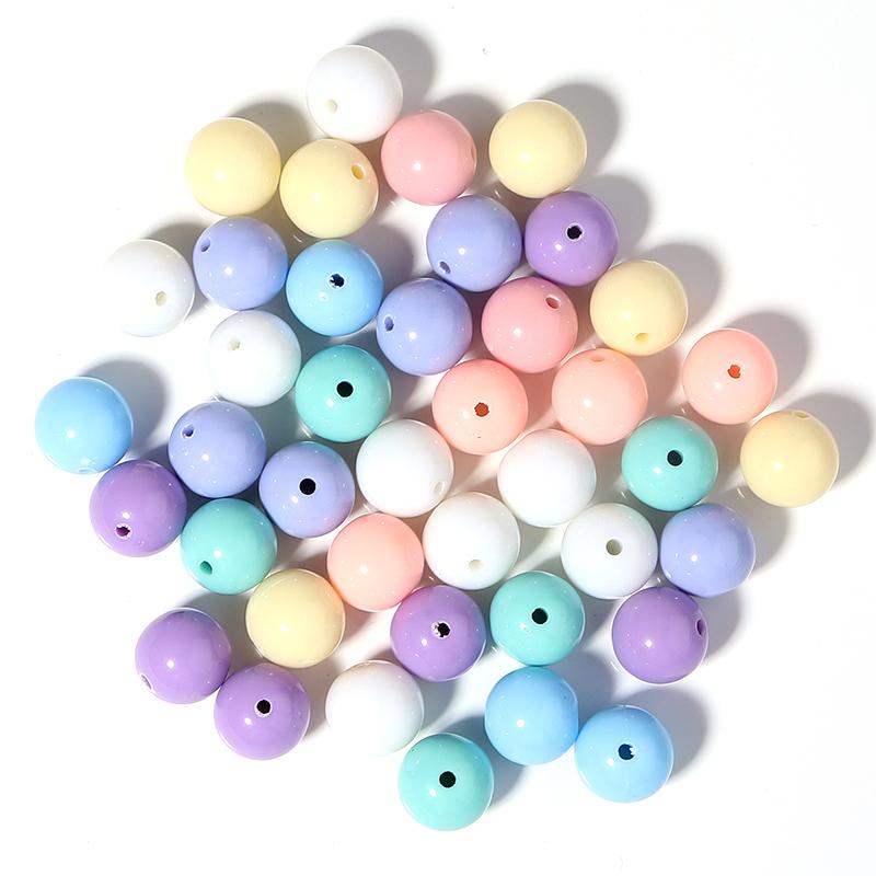 Colored Acrylic Loose Beads Various Shapes Round Square Mixed Spacer Bead Handmade Charm Jewelry Bracelets Necklace Supplies