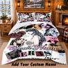 Taylor Swift Pattern Bedding 3Pcs Set Custom Name, Bed Sheet And Pillowcases For Home Bedroom