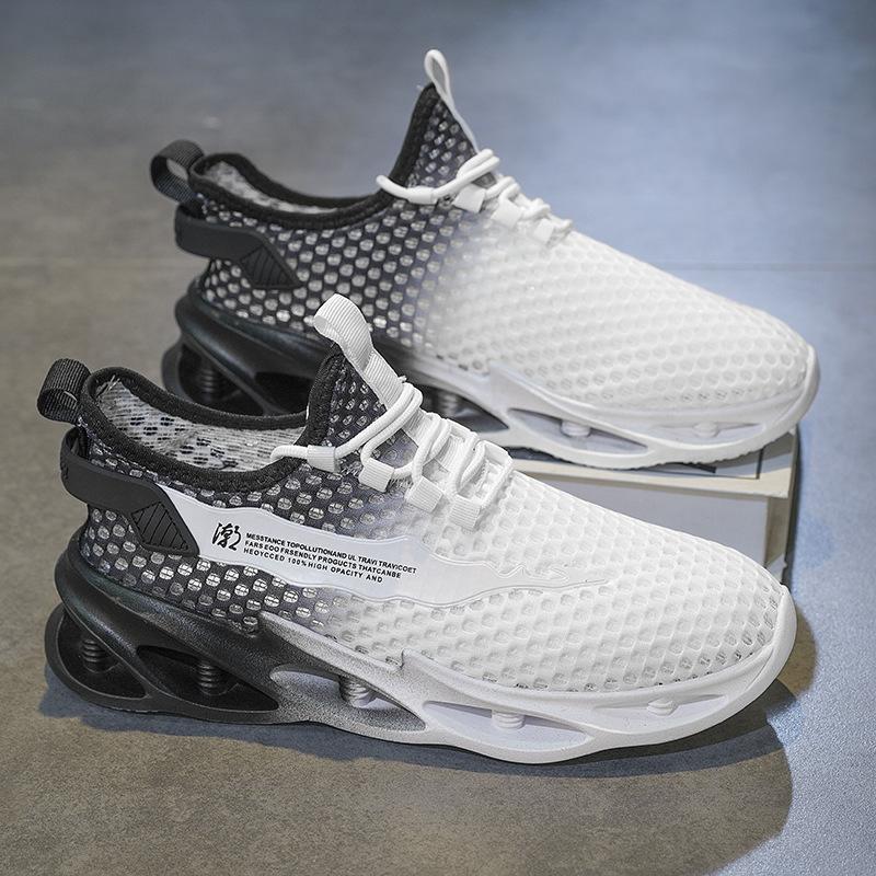 Men's shoes summer new casual shoes fashion outdoor breathable sports shoes trend large mesh shoes gradual change color running shoes
