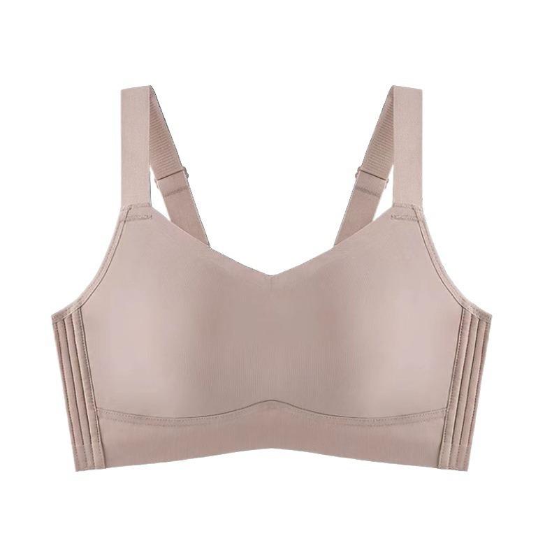 Wireless Seamless Ultra Thin Full Cup Bra For Women Large Bust Gathering Side Fat Reduction