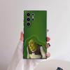 Cartoon S-Shrek Funny Phone Case For Samsung Galaxy S25 S24 S22 S23 Ultra S21 S20 Plus 5G Frosted Non-Slip Full Cover Soft Case