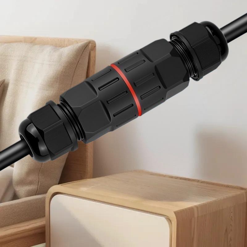 [JN] 1/3Pcs Wire Connector IP68 Waterproof Cable Connector Quick Connection 2 In 2 Out 2/3 Pin Electrical Terminal Adapter
