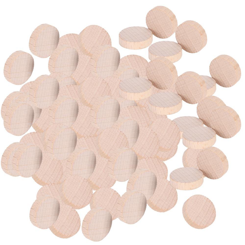 300pcs Unfinished Wood Discs 1cm Wooden Discs Wood Handmade DIY Wood Blanks  Coloring