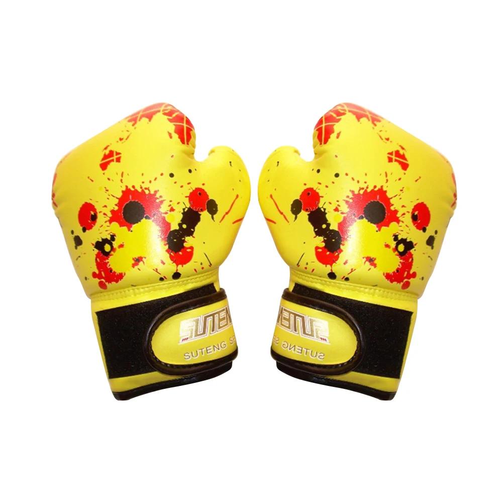 Kids Boxing Gloves PU Leather MMA Fighting Sparring Gloves Professional Muay Thai Karate Glove Children Punching Training Mitts