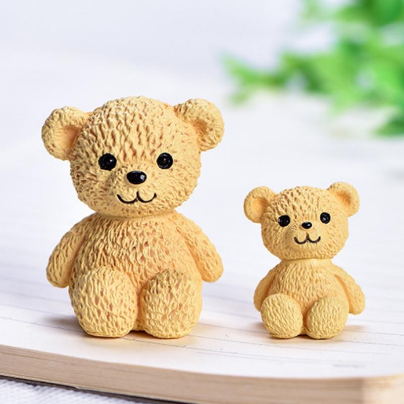 1pc Kawaii Bear Figurines Small Statue Fairy Garden Miniatures Ornament Dollhouse Home Decoration Accessories Decoration Jardin